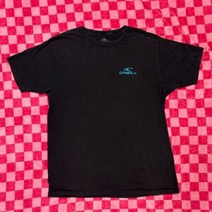 O'Neill Black T-Shirt with Teal Logo